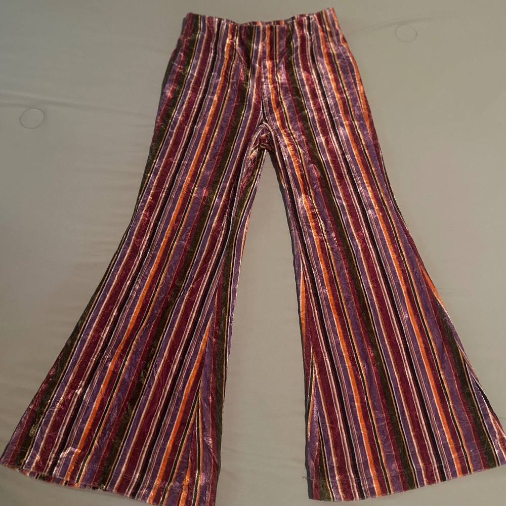 Crushed Velvet Girls Bell Bottoms